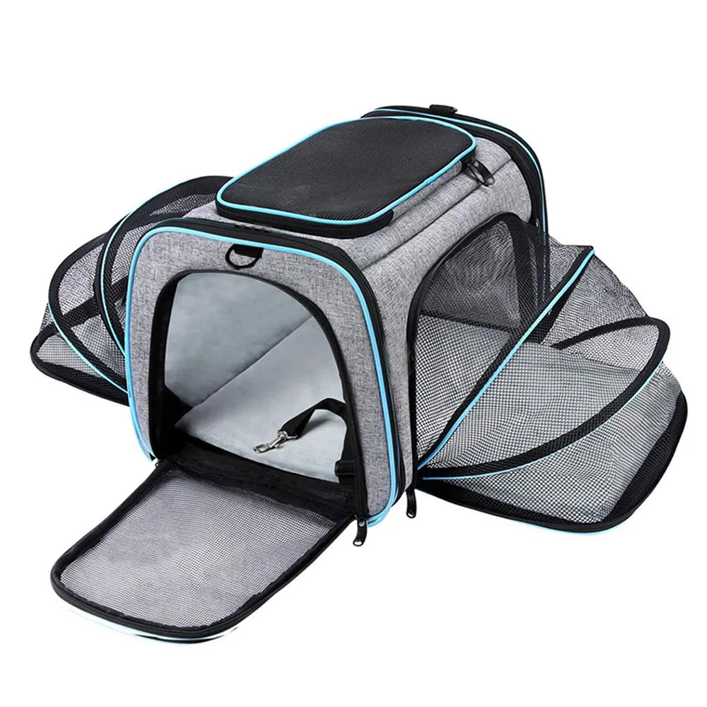 Pet Carriers Portable Breathable Foldable Zippered Bag