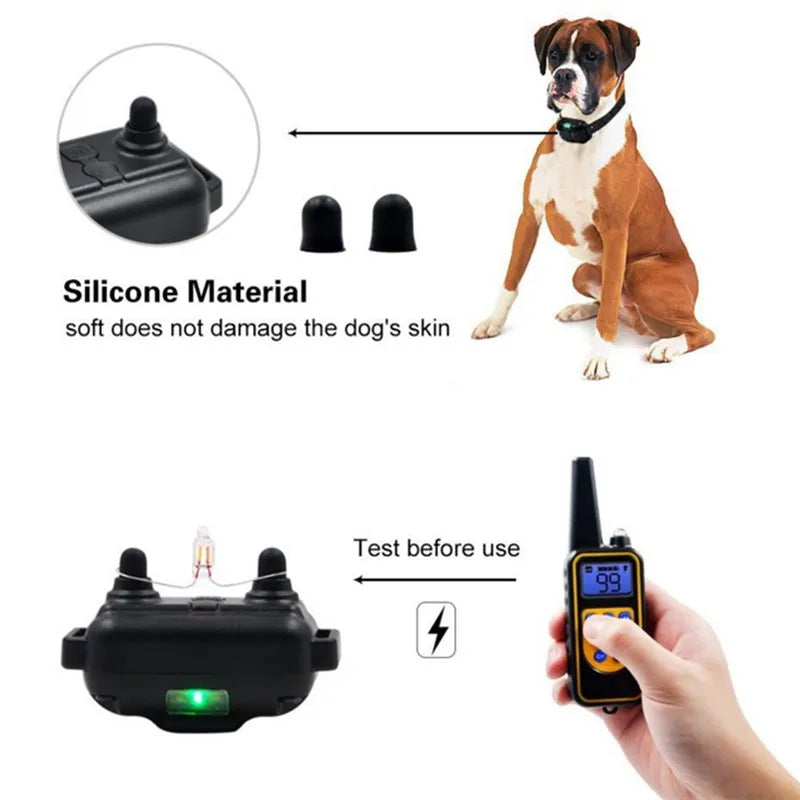 Electric Dog Training Waterproof Dog Collar with Remote Control