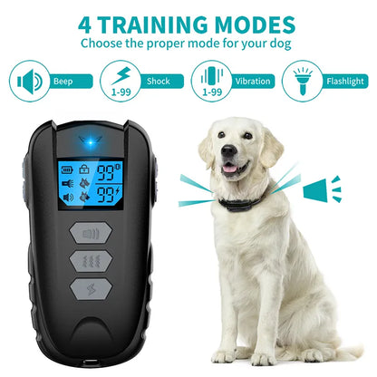 1000 ft Electric Dog Training Collar with Remote Control