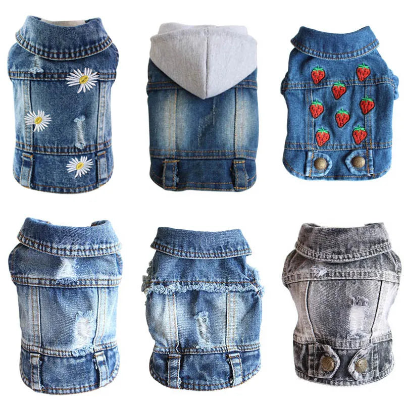 Pet Cowboy Denim Jeans Clothes