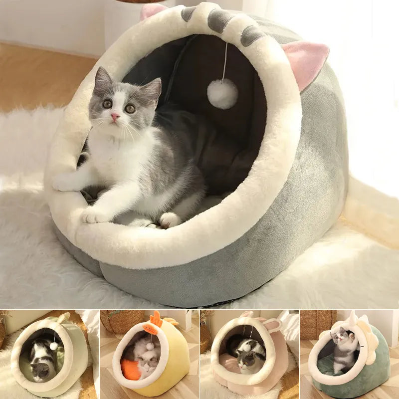 Cat Cave Cozy Houser Cushion Bed