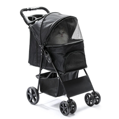 Portable Breathable Foldable Pet Stroller Carrier