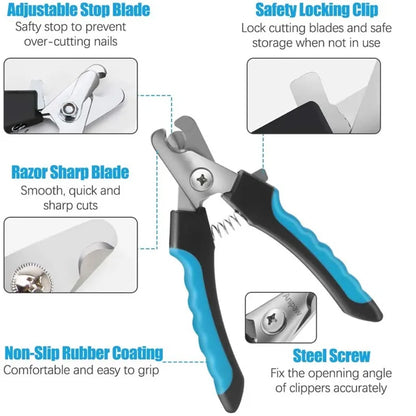 Pet Nail Clipper and Stainless-Steel Scissors