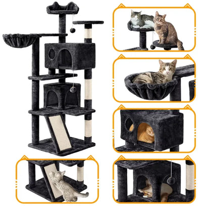 Double Condo Cat Tree with Scratching Post