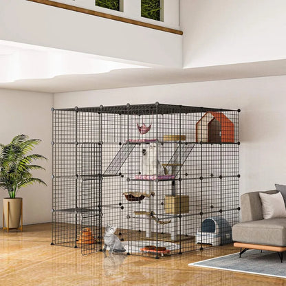 Large Enclosure Cat Playpen with Metal Wire