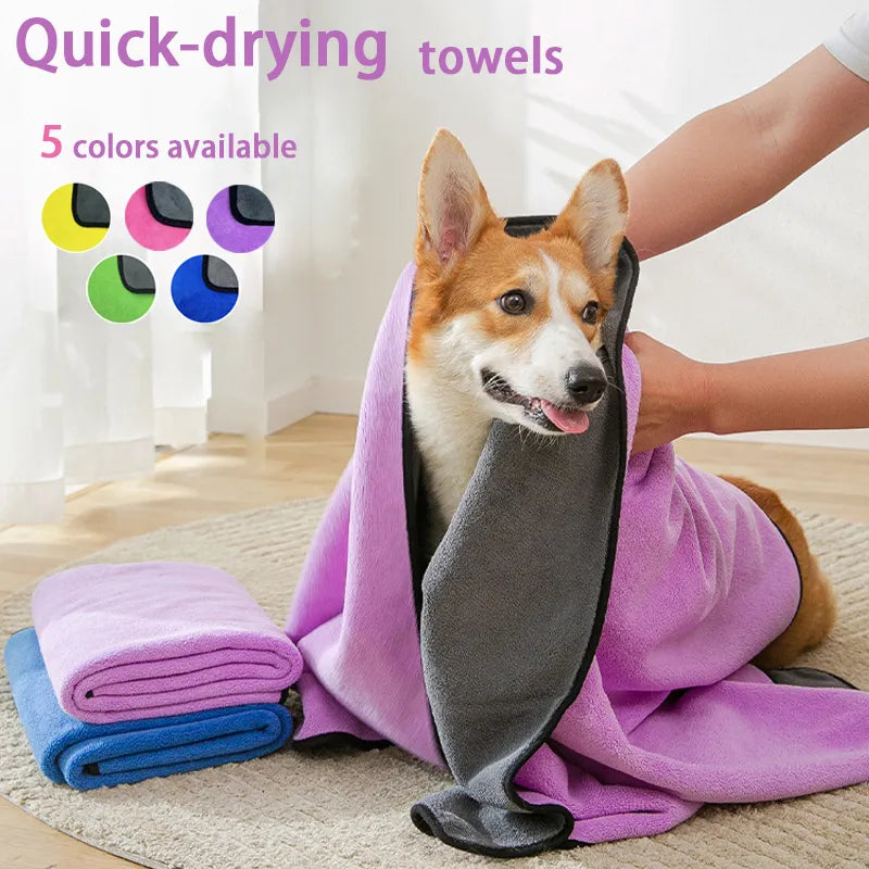 Pet Bath Quick Dry Fiber Absorbent Towel