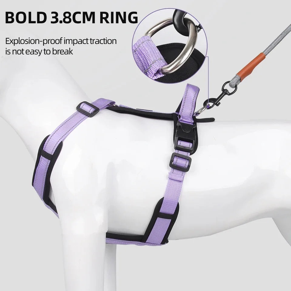 No-pull Dog Padded Harness with Reflective Chest Strap