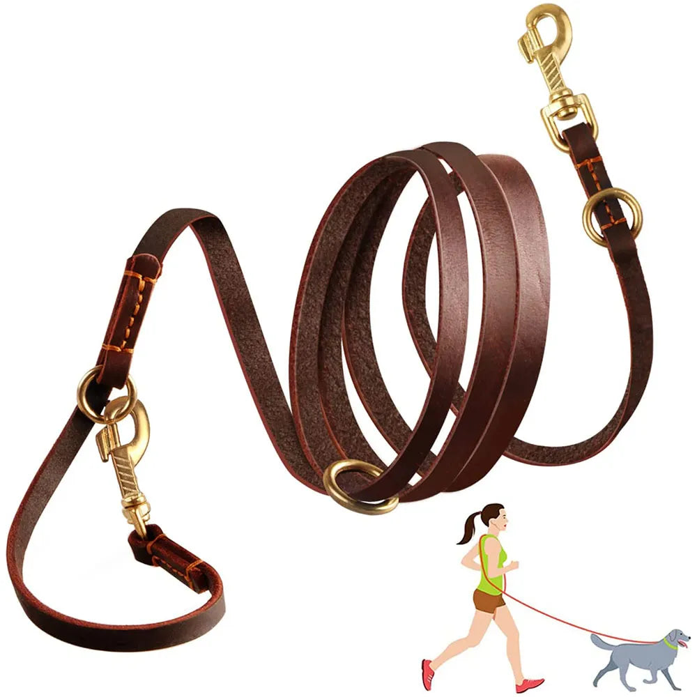 Multi-functional Leather Adjustable Dog Leash