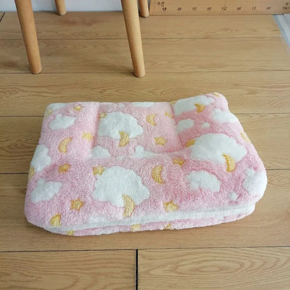 Pet Flannel Thick Sleeping Mat and Blanket