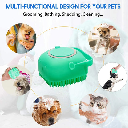 Pet Shampoo Comb Brush Massager