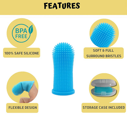 Dog Nontoxic Silicone Soft Pet Finger Toothbrush