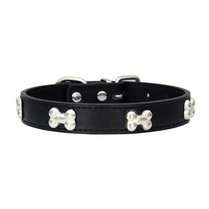 Bone Leather Durable Pet Dog Collars