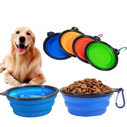 Folding Collapsible Feeder and Silicone Water Bowl