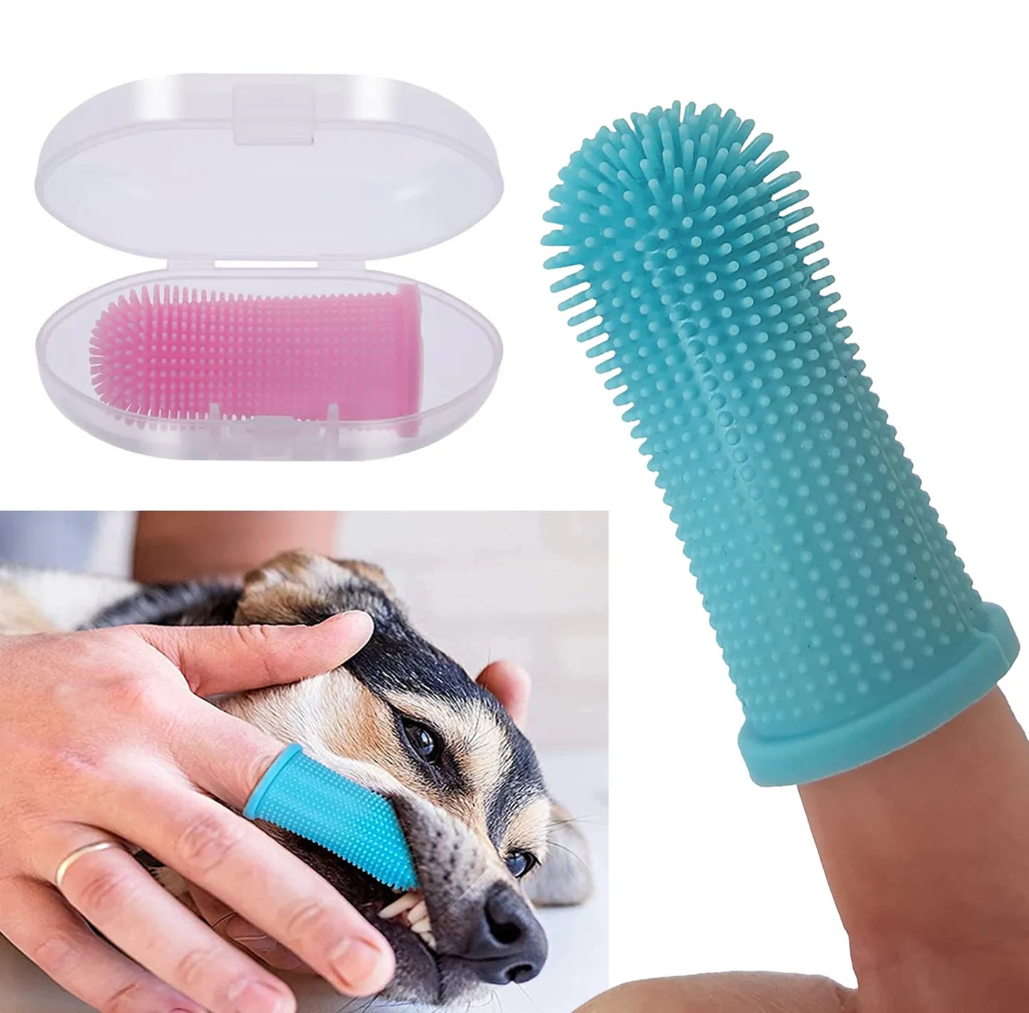 Dog Nontoxic Silicone Soft Pet Finger Toothbrush