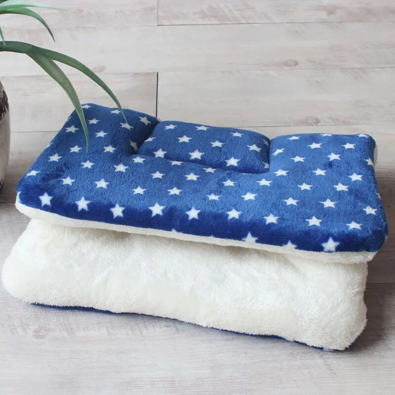 Pet Flannel Thick Sleeping Mat and Blanket