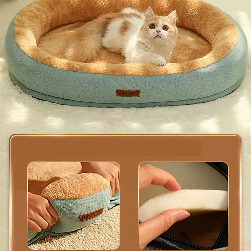 Small Pet Non-slip Kennel and Washable Bed