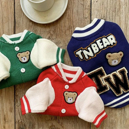 Cute Bear Pet Dog Warm Sweaters and Coats