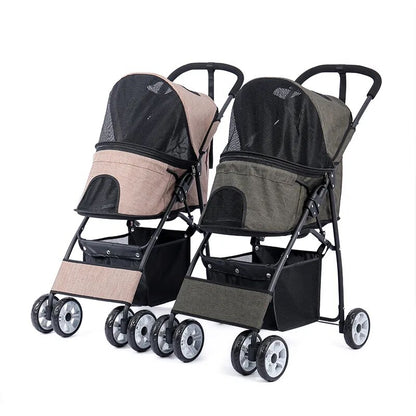 Portable Breathable Foldable Pet Stroller Carrier