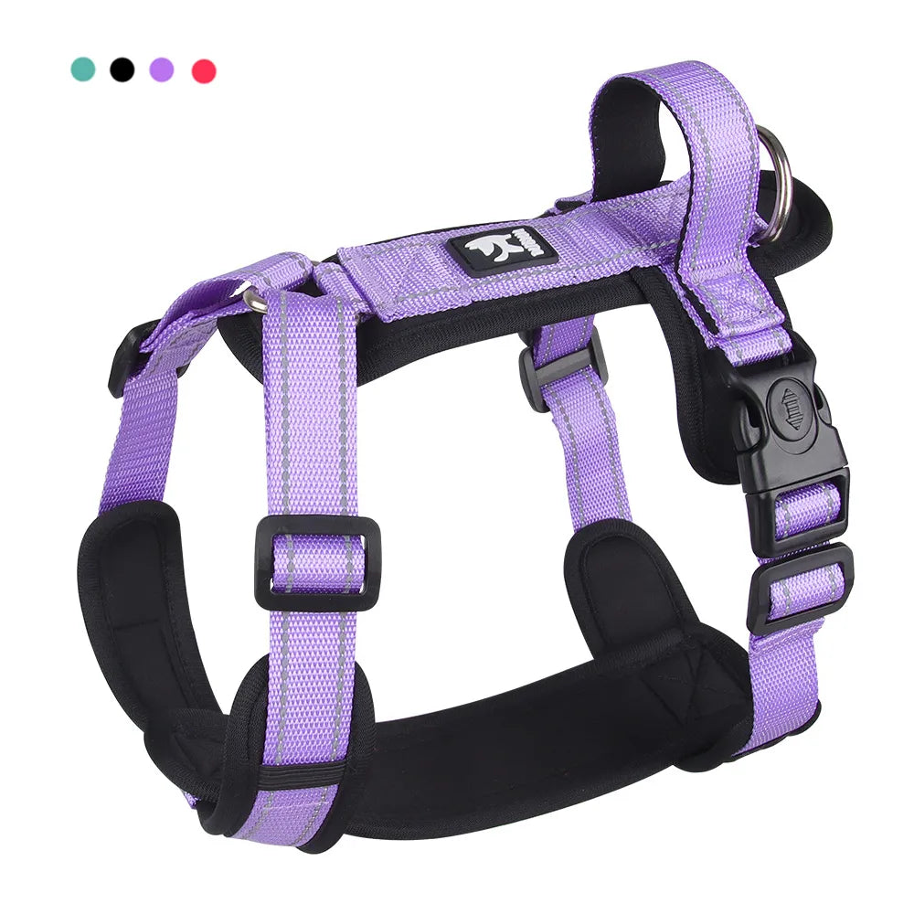 No-pull Dog Padded Harness with Reflective Chest Strap