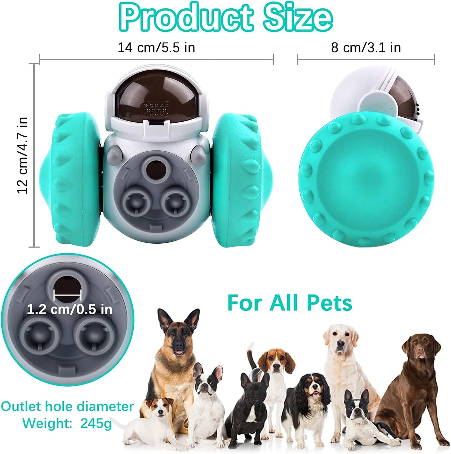 Dog Interactive Tumbler Treat Dispenser.