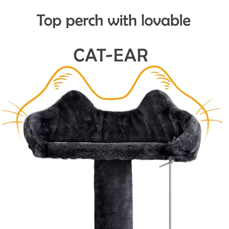 Double Condo Cat Tree with Scratching Post