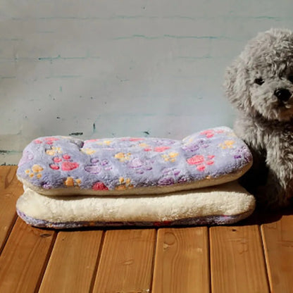 Pet Flannel Thick Sleeping Mat and Blanket