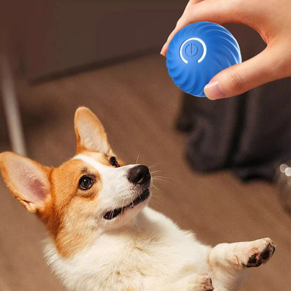 Dog Toy Interactive Smart Pet Toy Automatic Moving Ball USB Rechargeable Dog Balls with Shell Rubber Electric Dogs Accessories