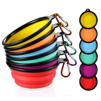 Folding Collapsible Feeder and Silicone Water Bowl