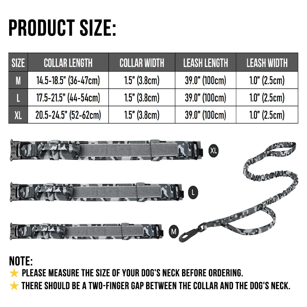 Tactical Dog Collar and Leash Set