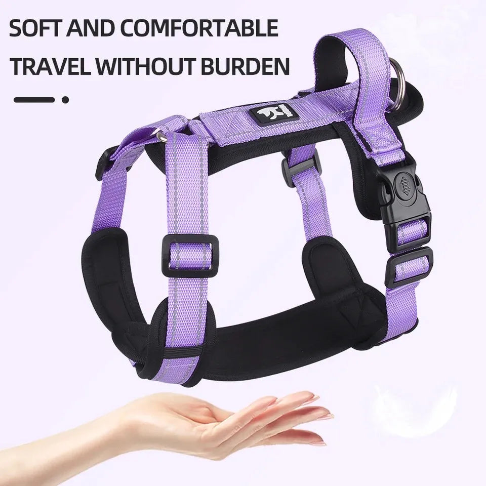 No-pull Dog Padded Harness with Reflective Chest Strap