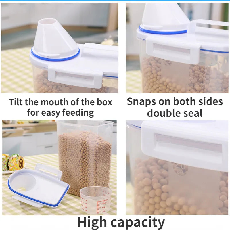 Pet Food Storage Container with Measuring Cup