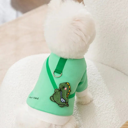 Warm Fleece Cute Bear Dog Harness Clothes